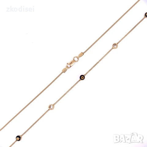 Златнo колие 3,39гр. 44,5см. 14кр. проба:585 модел:33084-1, снимка 1