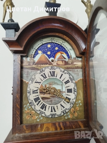 Антикварен холандски стенен-Фрезийски часовник,, снимка 7 - Антикварни и старинни предмети - 52618174