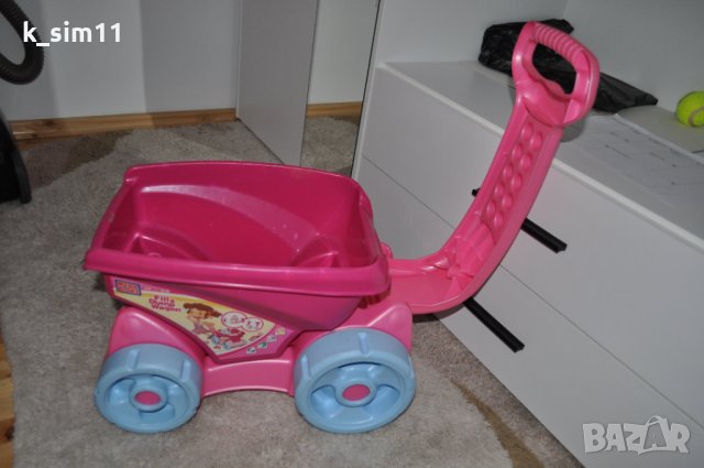 Розова количка Megs bloks за лего и др. играчки, снимка 4 - Играчки за стая - 39600589