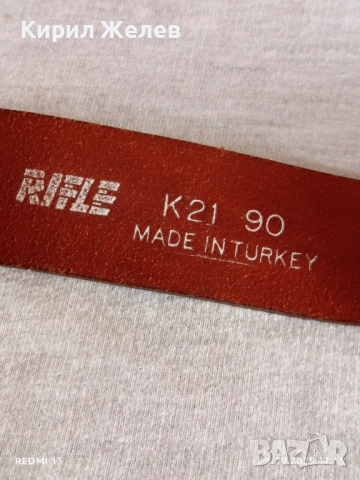 Мъжки кожен колан RIFLE здрав много красив 35260, снимка 4 - Колани - 51868093