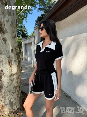 Памучен комплект Alo в два цвята Черно и Бяло