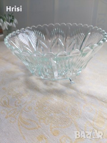 Стъклена фруктиера от 50-60г., снимка 3 - Аксесоари за кухня - 35577663