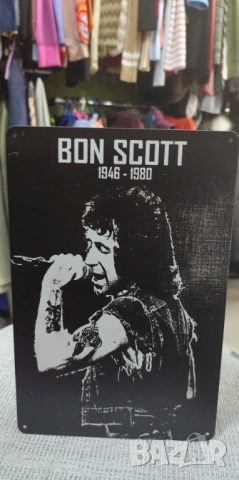 Bon Scott-метална табела(плакет), снимка 2 - Китари - 54093142