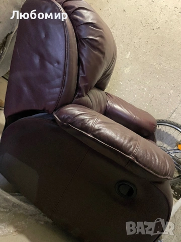 Релакс - фотьойл от естествена кожа, снимка 12 - Дивани и мека мебел - 52254747