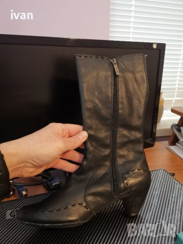 разпродажба Дамски боти Terra Plana Естествена кожа. размер 37. ток 7 см. нови , снимка 3 - Дамски боти - 44387107