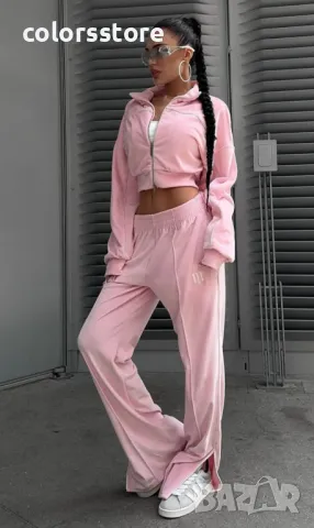 Дамски кадифен сет MOOD baby pink