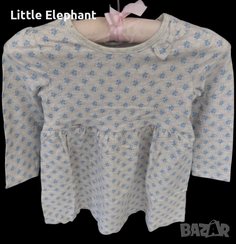 Рокличка за 3-4 год мом на сини цветчета,колекция"Flowers",Англия/нова