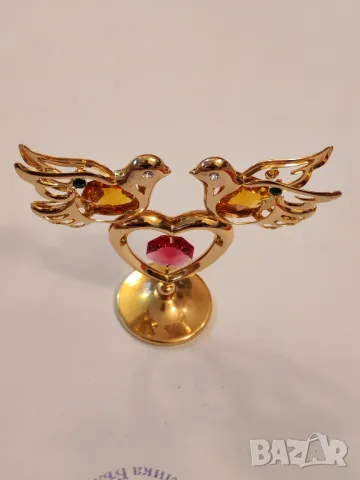 Фигурка, статуетка Влюбени гълъбчета, Сваровски. , снимка 4 - Колекции - 50375428