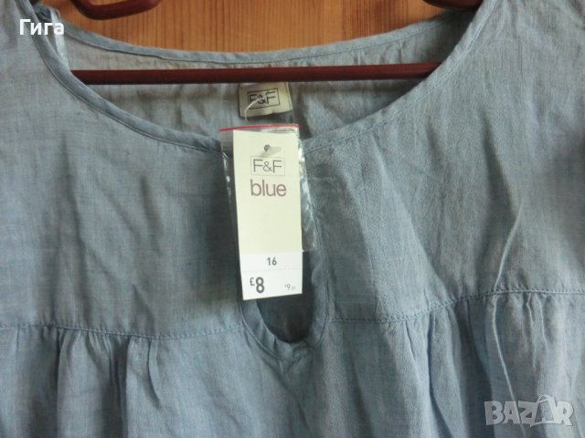 нова синя блузка F^F, снимка 3 - Ризи - 37487897