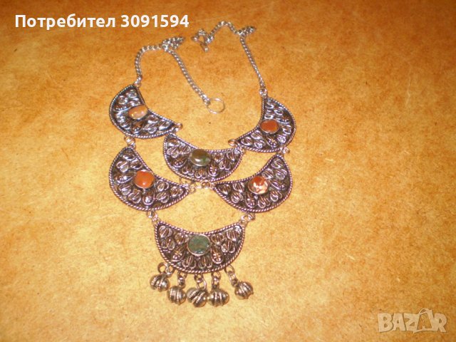 Ретро накит бял метал с ахат, снимка 8 - Други ценни предмети - 39237735