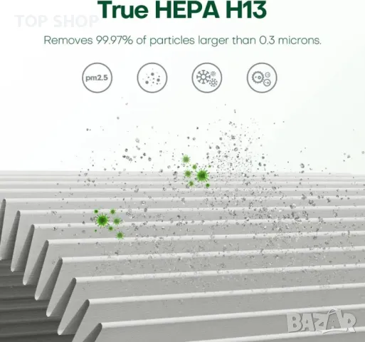 Пречиствател на въздух CONOPU, 3-степенна филтрация, с функция за ароматерапия, нощна светлина, снимка 5 - Овлажнители и пречистватели за въздух - 49419808