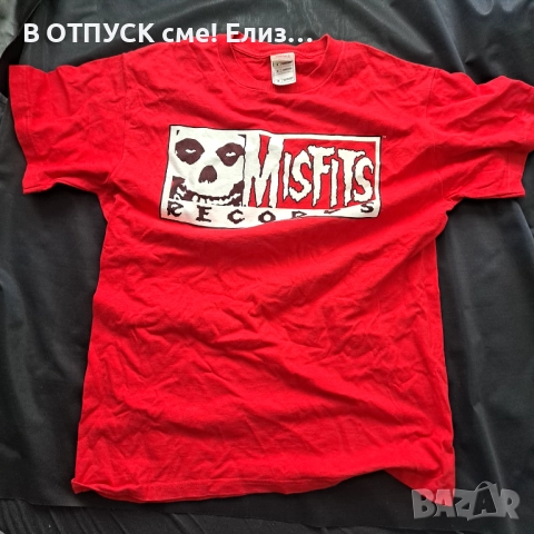 VTG Misfits Records Hi-Fi Scary-O-Phonic Sound Band Punk Red T-Shirt, снимка 8 - Тениски - 51473414