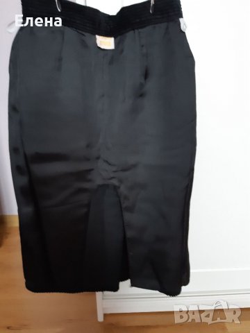 Черна кадифена пола, снимка 6 - Поли - 37876211