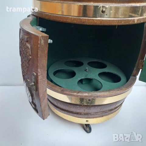 НАЙ ДОБРАТА ОФЕРТА Стар  дървен бар ,маса , сервизна количка 50те / 60те години. , снимка 7 - Антикварни и старинни предмети - 52807482