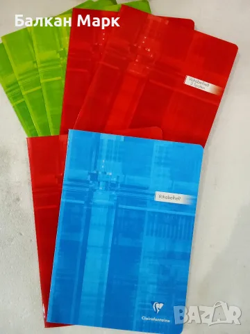 Лот 7 бр. Немски тетрадки за думи / речници Clairefontaine A4 (5 бр. с 3 колони и 2 бр. с 2 колони)