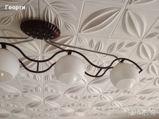 Полилей ковано желязо 2х2 4xE27, снимка 4 - Полилеи - 52999118