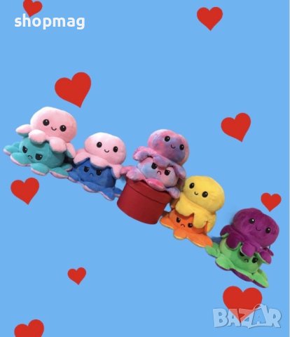 Обръщаемо плюшено октоподче, снимка 5 - Плюшени играчки - 40493377