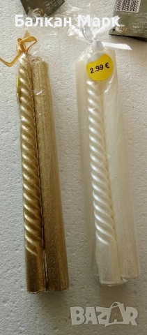 ✨ Френски Коледни свещи – комплект 4 броя ✨, снимка 2 - Декорация за дома - 51893013