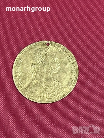 Златна монета 4 австрийски дуката Franc Iosif