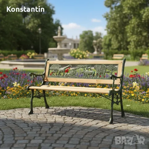 Градинска пейка за деца 82x39x50 см - здрава, безопасна и стилна, снимка 2 - Градински мебели, декорация  - 55815628