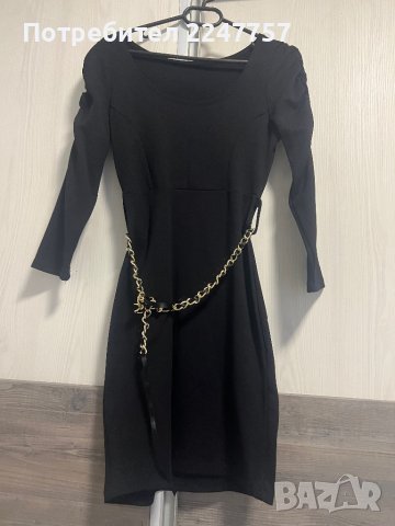 Къса черна рокля размер XS