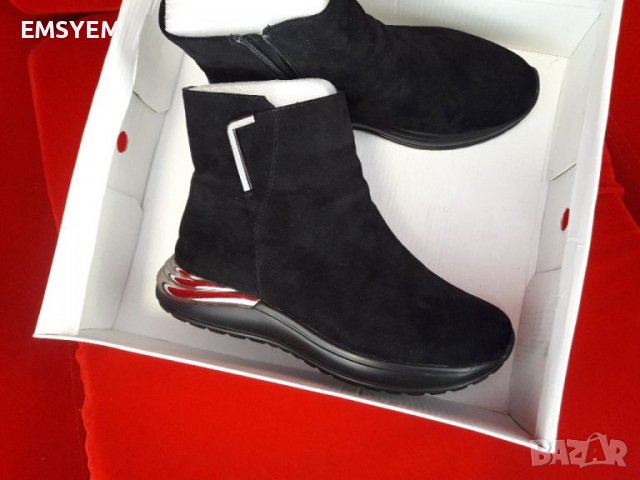 Боти Черен велур ARISE - размер 39 