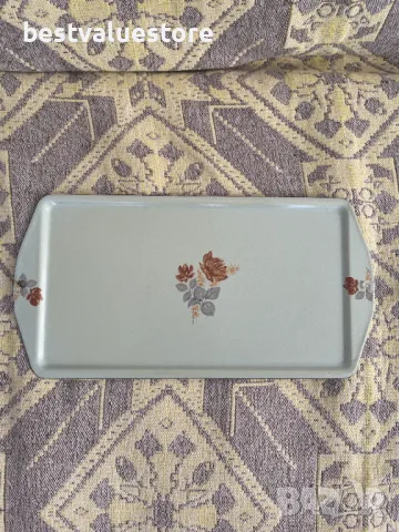 Метална Табла Зелена С Цветя