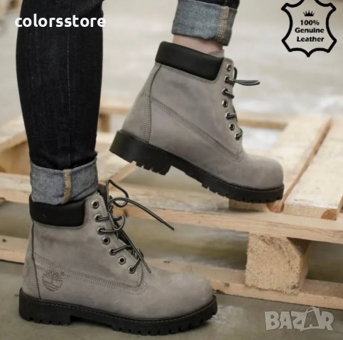 Дамски равни боти - сив ЕСТЕСТВЕН набук - T03 - големи номера, снимка 2 - Дамски боти - 37463609