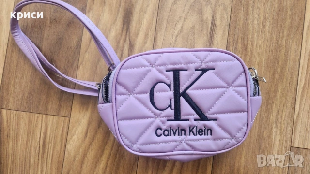 Дамска лилава чанта Calvin Klein лилав цвят
