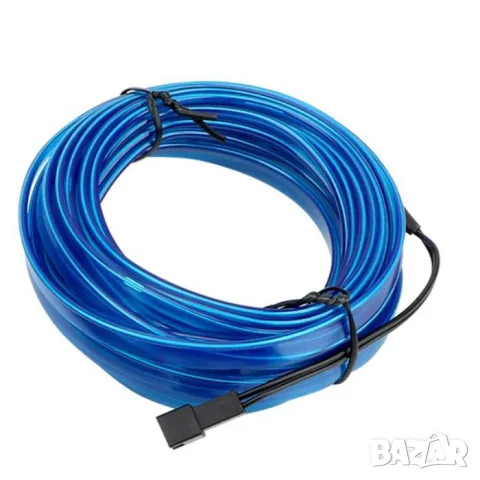 Синя интериорна LED лента 1 метър 12V, снимка 2 - Аксесоари и консумативи - 55864531