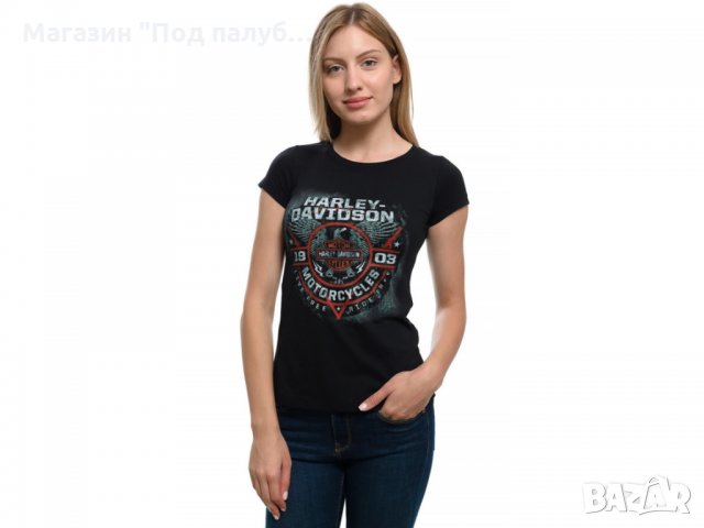 Нова дамска тениска с дигитален печат MOTOR HARLEY DAVIDSON, мотори, снимка 13 - Тениски - 29964854