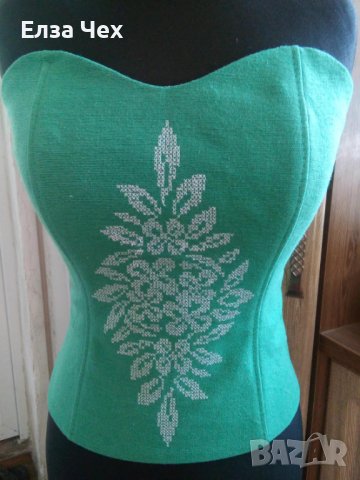 корсет бюстие с машинна бродерия