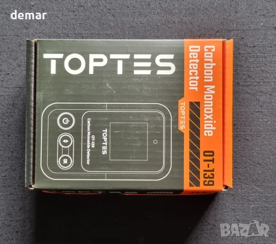 TOPTES OT-139 Преносим детектор за въглероден окис, звукови и визуални сигнали, 0-1000ppm - син, снимка 9 - Други стоки за дома - 48967426