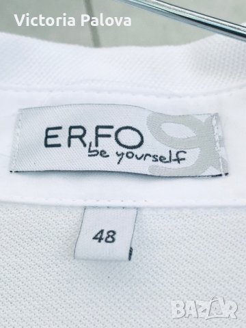 Красива бяла блуза/тениска ERFO BE YOURSELF Германия , снимка 2 - Тениски - 40636188