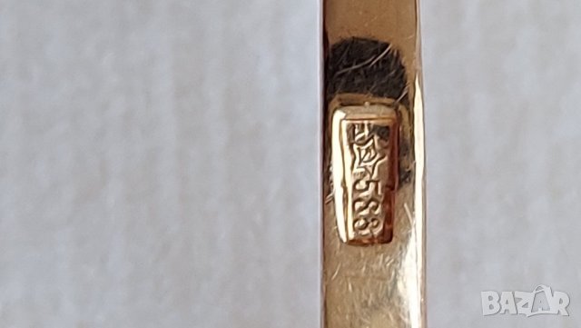 Руски златен пръстен роза, снимка 5 - Пръстени - 40053876