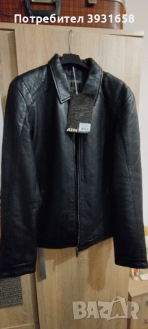 ЧИСТО НОВО!!!Мъжко кожено яке естествена кожа агнешка