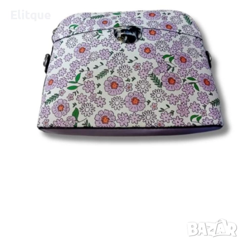 Красива дамска чанта за през рамо на цветя, снимка 7 - Чанти - 52853976