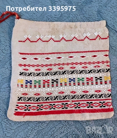 Стара сумка с ръчна бродерия в български етнически стил, снимка 2 - Чанти - 51502005