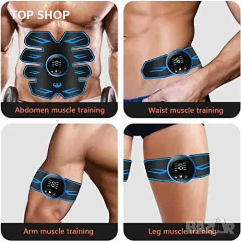 Нов EMS мускулен стимулатор 8 режима, 18 интензитета за тренировка спорт, снимка 6 - Фитнес уреди - 50016040