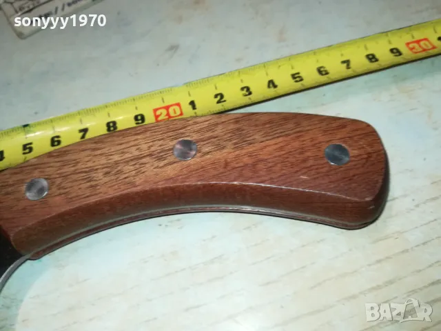 НОЖ КРИВ С ДЪРВЕНА ДРЪЖКА 1111241047, снимка 16 - Ножове - 47922592