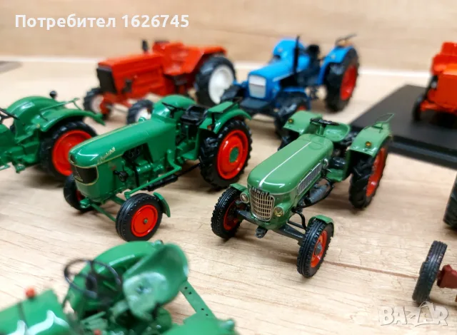 Трактори 1:43 9бр., снимка 4 - Колекции - 56108380
