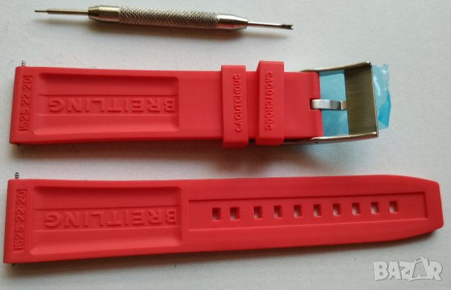 Силиконова каишка BREITLING, снимка 10 - Каишки за часовници - 30205069