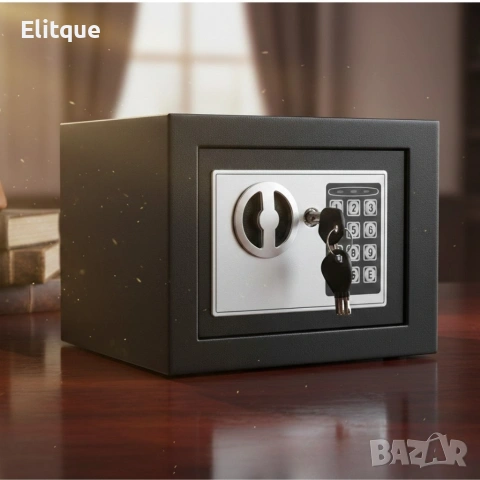 Електронен сейф с кодова клавиатура и резервен механичен ключ – 4.6L