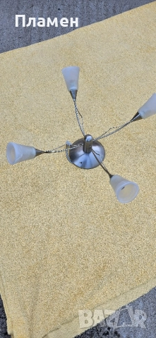 Полилей - хром с четири крушки, снимка 3 - Лампи за таван - 51963043