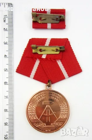 ГДР-Медал-За вярна служба-Военно отличие, снимка 5 - Колекции - 56294536