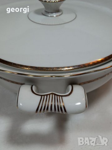 Немски порцеланов супник с позлата , снимка 4 - Сервизи - 34872844