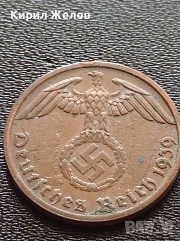 Две монети 1 райхспфенинг 1939г. / 1 райхспфенинг 1943г. Трети райх с СХВАСТИКА редки 14742, снимка 5 - Нумизматика и бонистика - 40649833