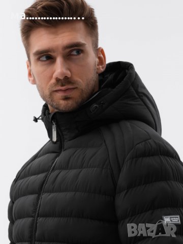 Мъжко яке черно, снимка 1