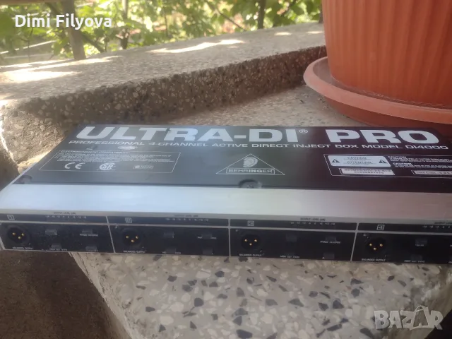 Behringer ULTRA-DI PRO DI4000 — професионална 4-канална активна DI (Direct Injection) кутия , снимка 2 - Ресийвъри, усилватели, смесителни пултове - 56174202