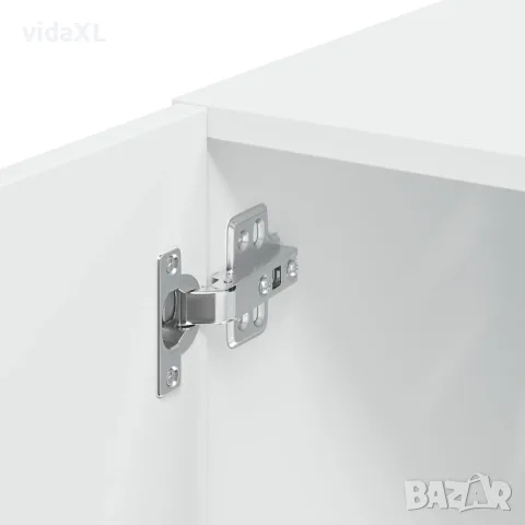 vidaXL Тесен шкаф за съхранение, бял, 30x42,5x225 см, инженерно дърво, снимка 10 - Бюфети - 56146909